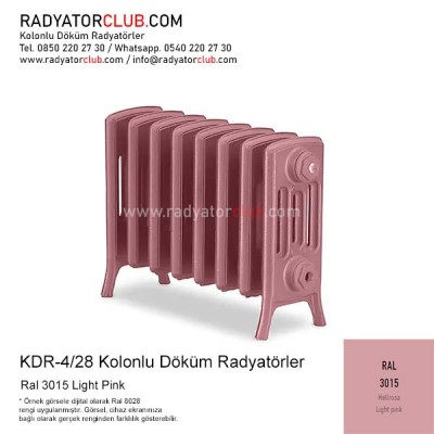 Kdr-4-28 Kolonlu Ayaklı Döküm Radyatör, Ral 3015 |  8 Kolon Kdr-4-28 Kolonlu Ayaklı Döküm Radyatör, Ral 3015 |  8 Kolon